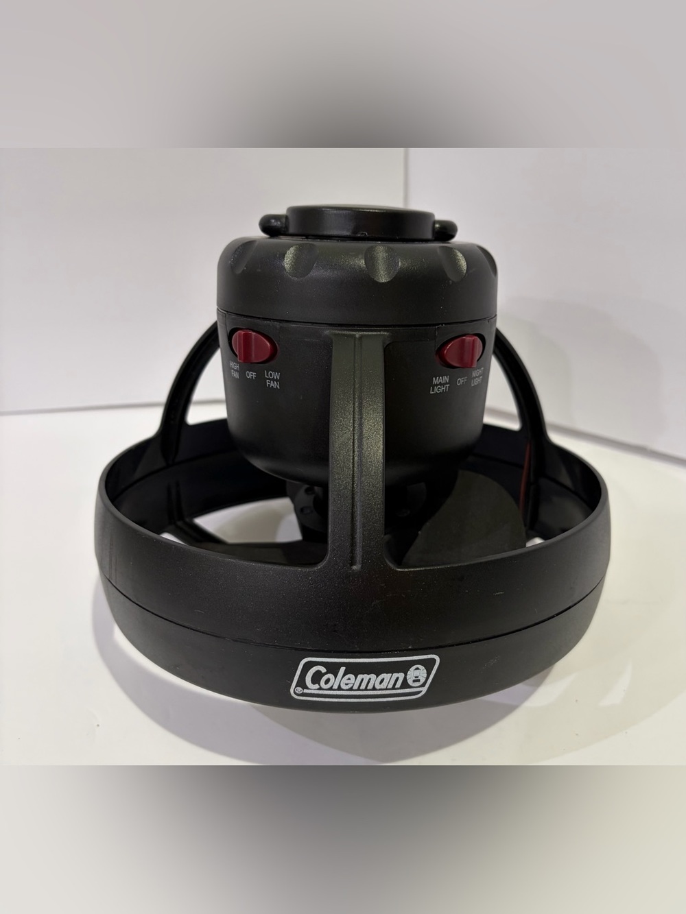 Coleman Zephyr Black Portable Camping Ceiling Fan EUC